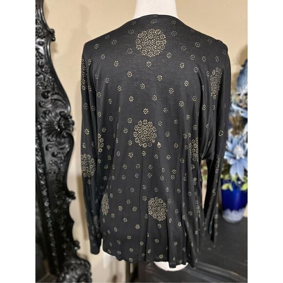 Bali Chic Long Sleeve Embellished Pullover Shirt, Blouse Size One Size - Picture 3 of 4
